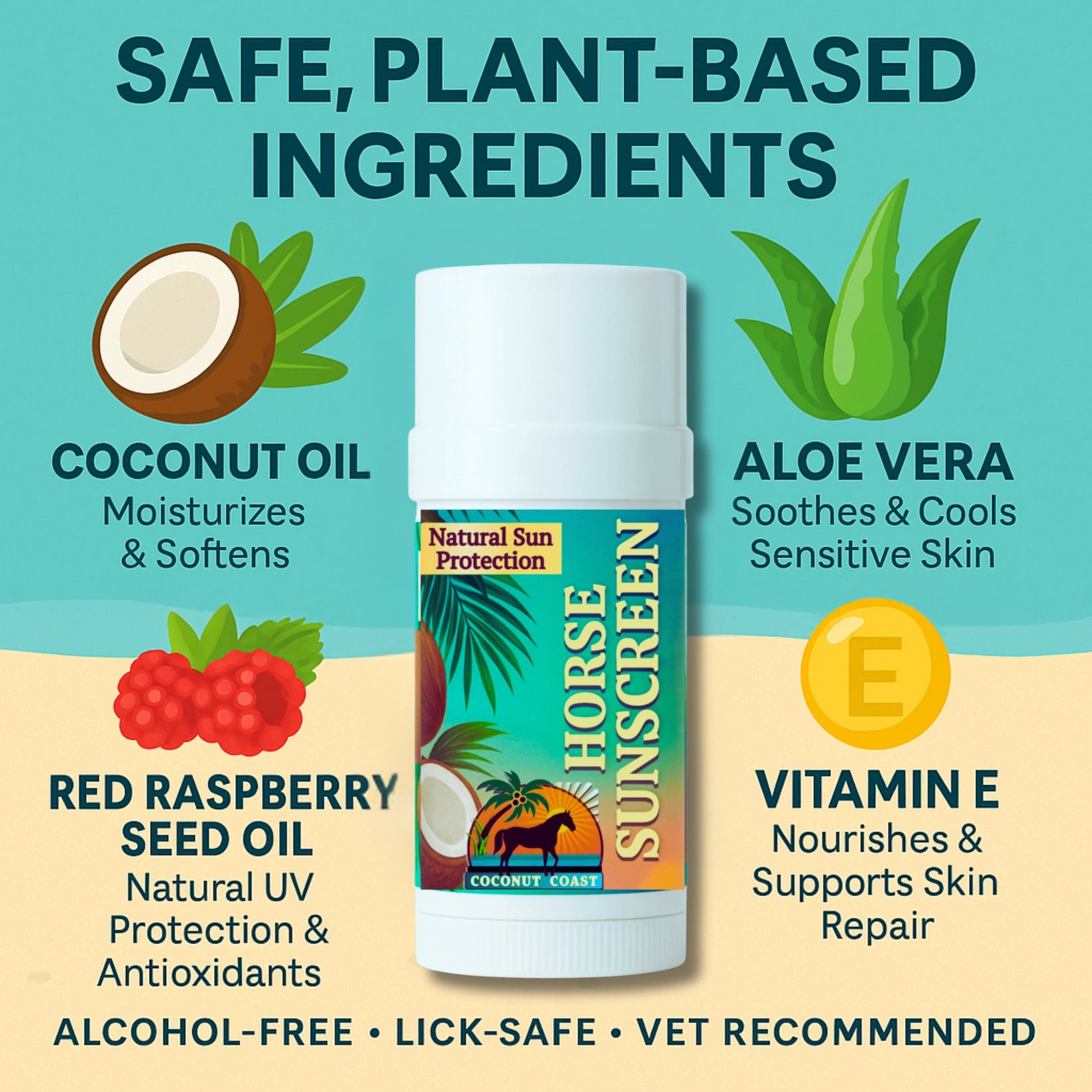 Equestrian Coconut Coast Sunscreen Stick - 2.2oz